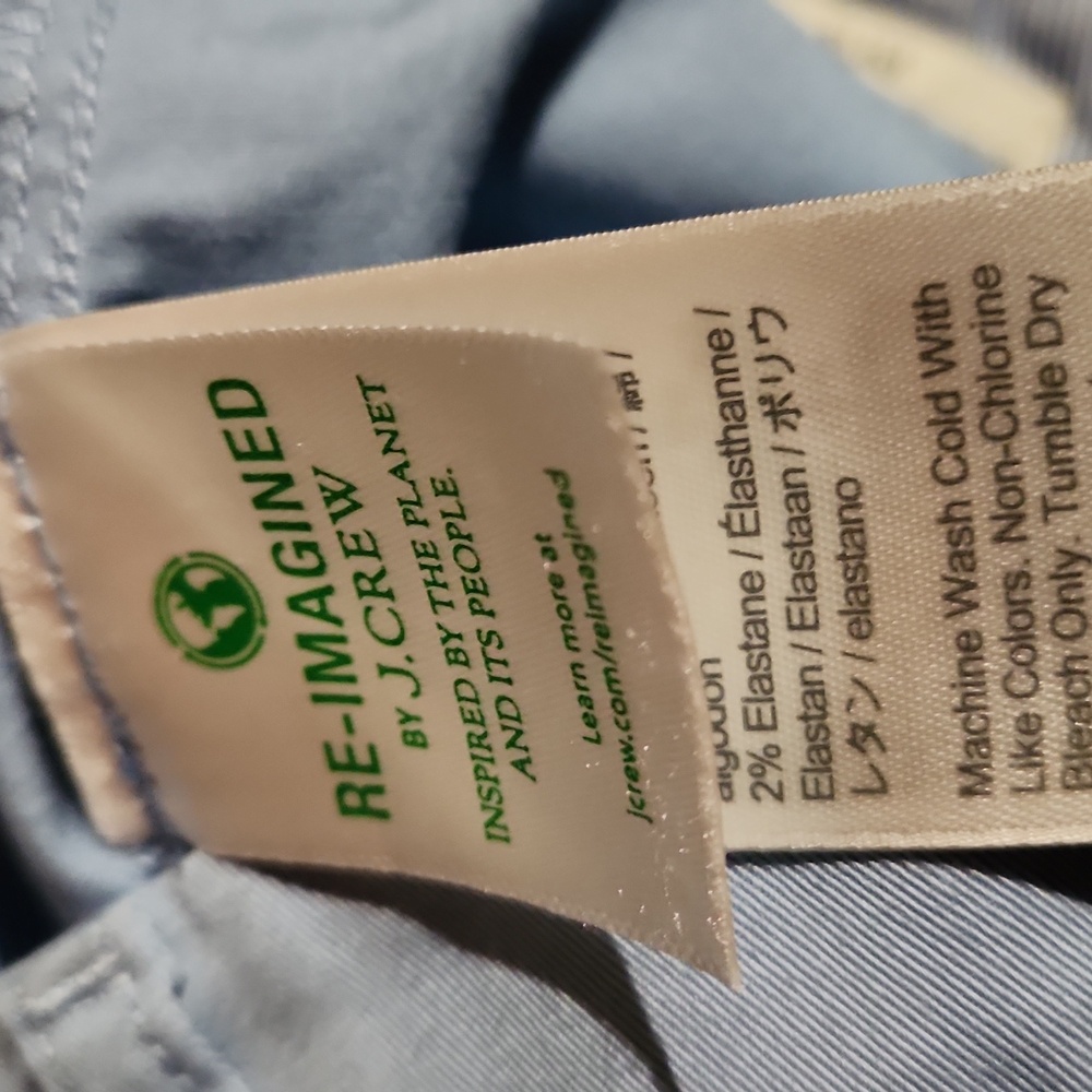 ❤️ J CREW SLIM BOYFRIEND CHINO PANTS, BLUE, 10 (30) - Picture 8 of 10